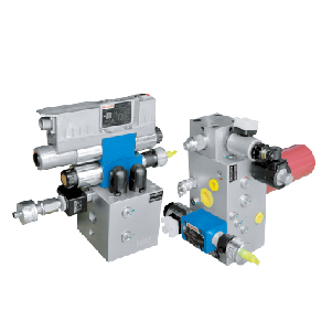 Electrohydraulic servo press brake machine hydraulic system (CE standard three block valvegroup)